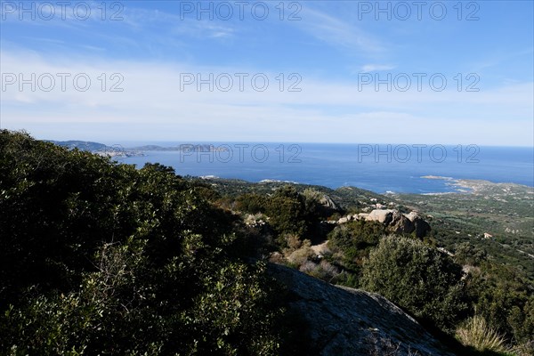 Overview of the Bay of Calvi on the Mediterranean island of Corsica