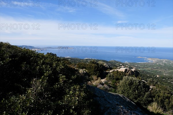 Overview of the Bay of Calvi on the Mediterranean island of Corsica