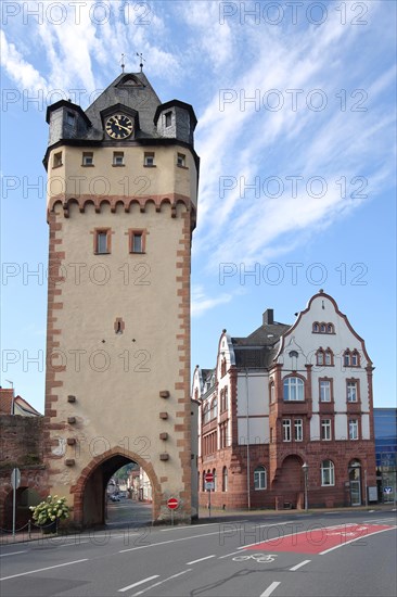 Historic Gothic town gate Wuerzburg Gate