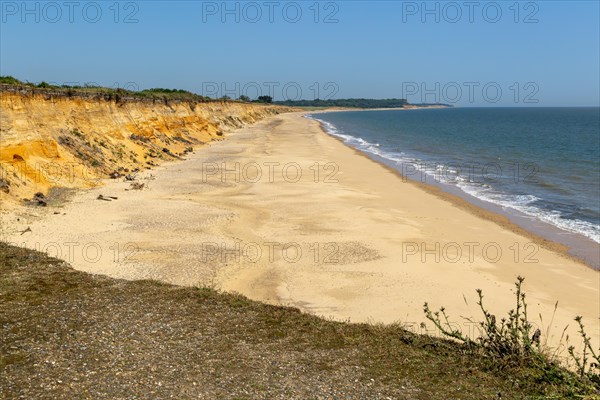 Rapid coastal erosion of soft cliffs from Easton Bavents