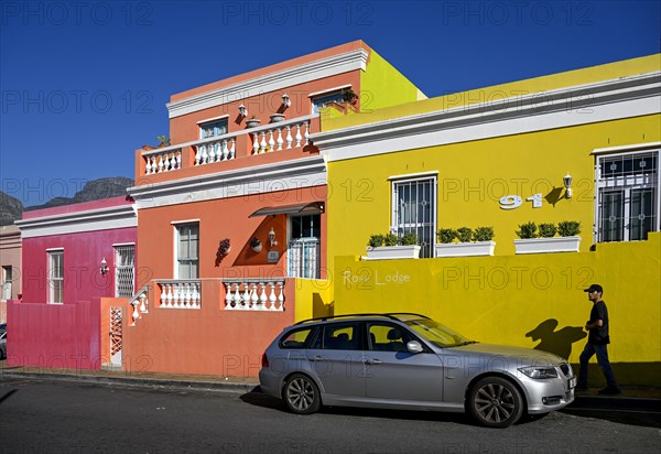 Colourful house facades in De Waal Street