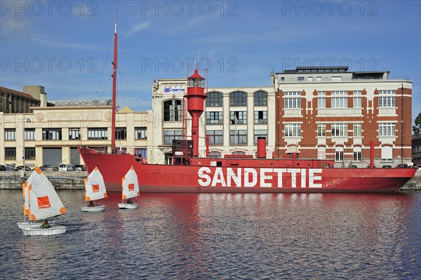 The lightship Sandettie at Dunkirk