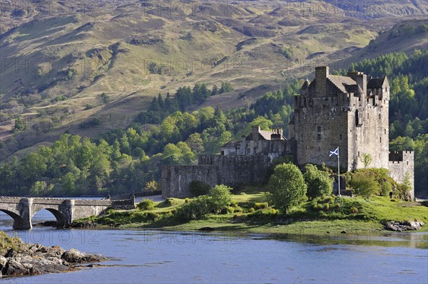 Eilean Donan Castle in Loch Duich in the Western Highlands of Scotland