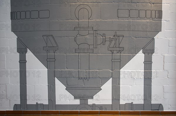 Wall drawing of the water kettle