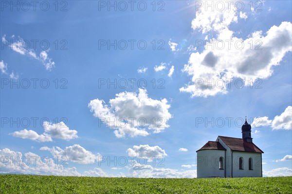 The Chapel of Saint Michael in Kienberg near Bernbeuern in the district of Weilheim-Schongau in Upper Bavaria