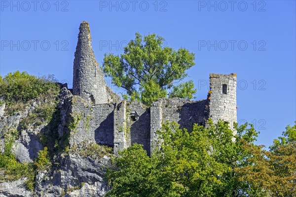 Chateau de Montaigle in summer