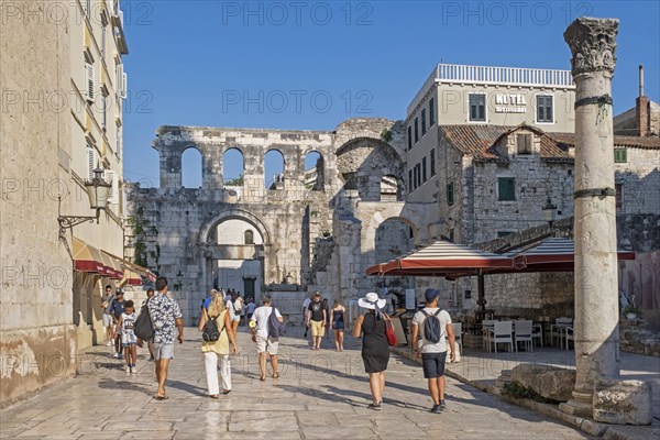 Tourists visiting the Silver Gate