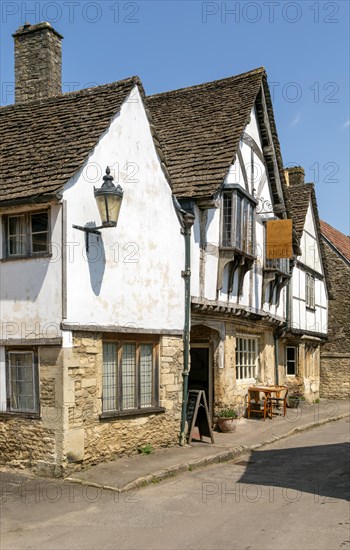 The Sign of the Angel restaurant in historic village of Lacock
