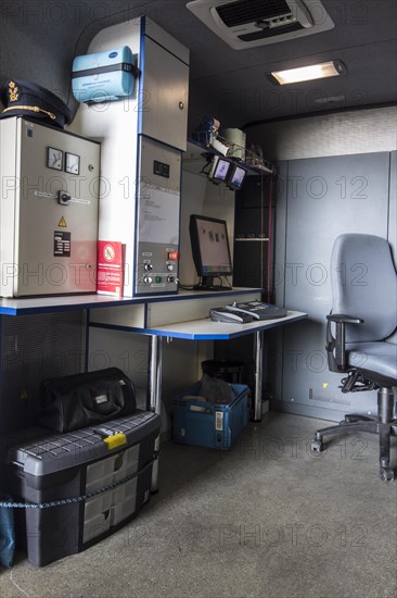 X-Ray baggage scanning vehicle of the Belgian customs for detecting weapons