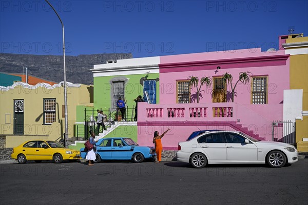 Colourful house facades in De Waal Street