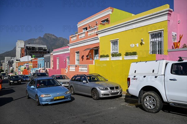 Colourful house facades in De Waal Street