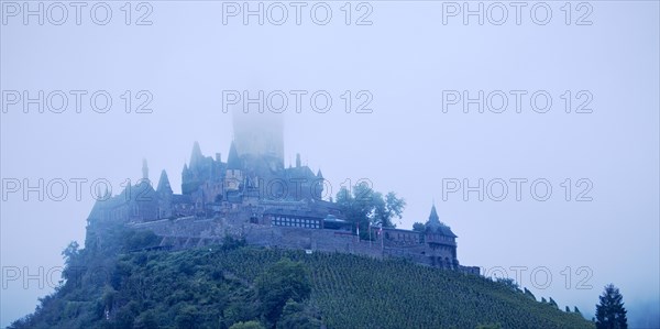 Reichsburg Cochem in the fog