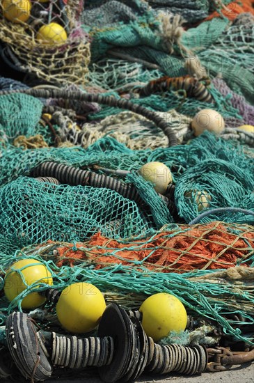 Fishing nets on the quay at Guilvinec harbour