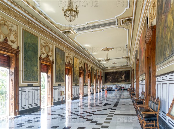 Historic hall with paintings by Fernando Castro Pacheco