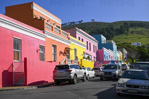 Colourful house facades in De Waal Street