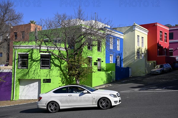 Colourful house facades in De Waal Street