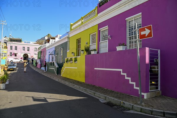 Colourful house facades in De Waal Street