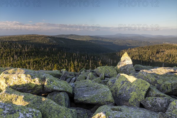 Sunset with view from the Lusen