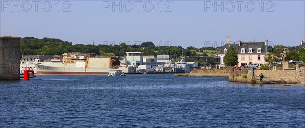 Walled old town Ville close in the port of Concarneau