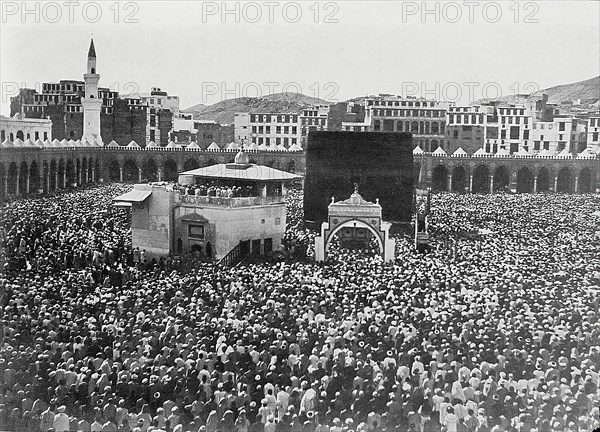 View of Mecca with the Kaaba during the Hajj