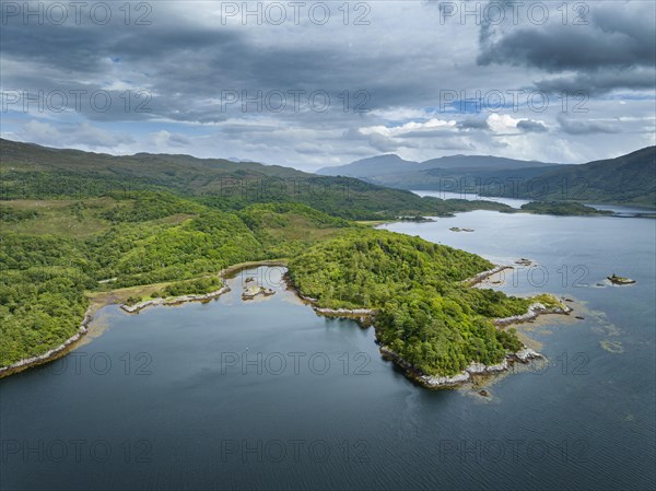 Aerial view of Loch Sunart