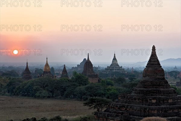 Pagodas and Evening Sun