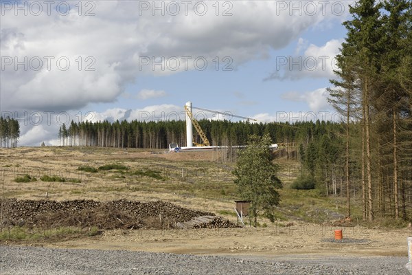 New construction Rothaargebirge wind turbine