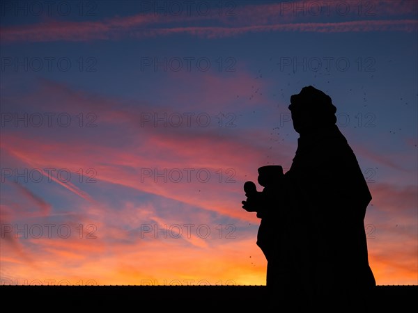 Silhouette in the sunset