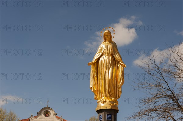 Statue of the Virgin Mary in front of Wurzach Castle