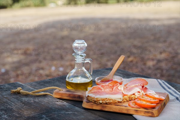 Toast with tomato