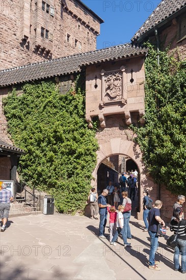 Portal in the forecourt of Chateau du Haut Koenigsbourg