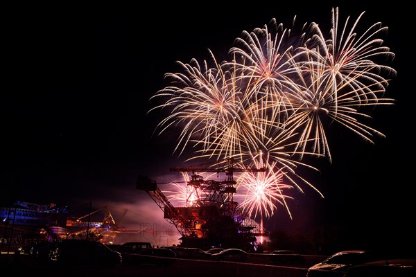 High-altitude fireworks on Open Monument Day