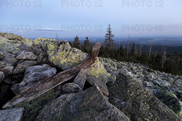 Sunset with view from the Lusen