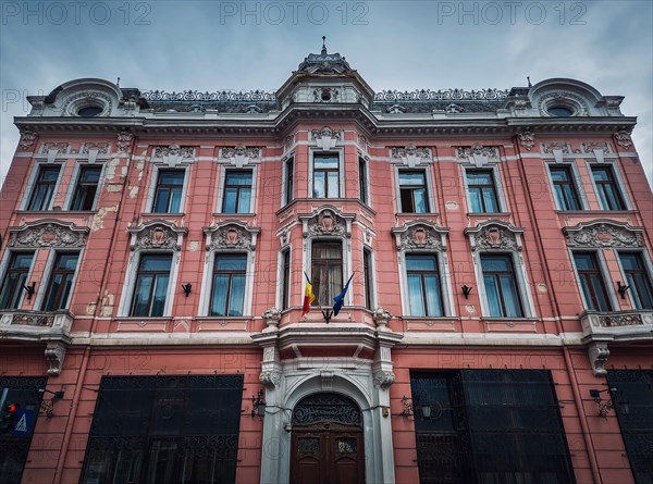 National Bank of Romania in Brasov old town