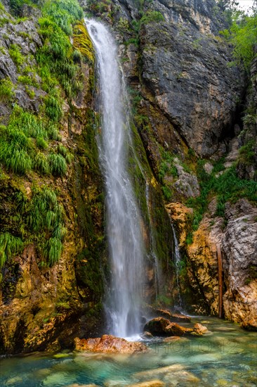 The Grunas waterfall in Theth National Park