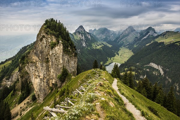 Steep mountains and hiking trail