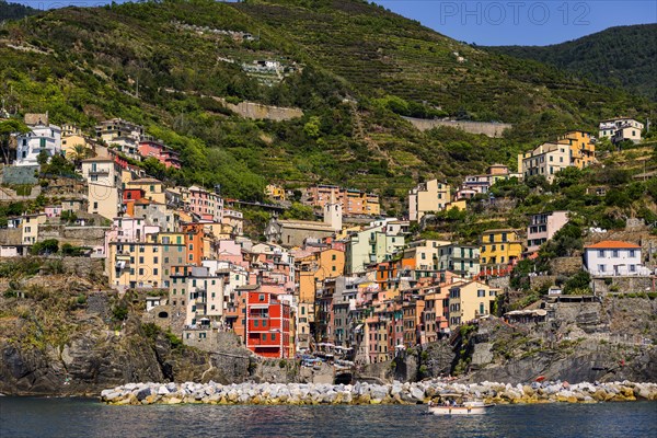 The village of Romaggiore in the Cinque terre