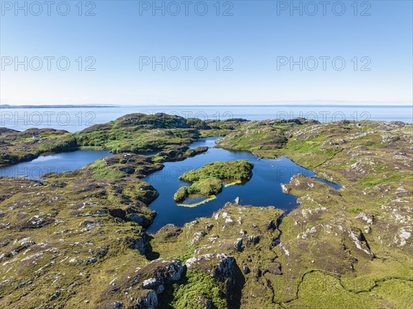 Aerial view of the sparsely populated North West Highlands