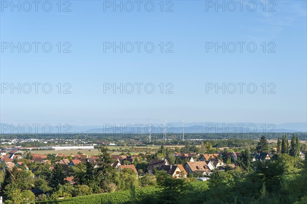 View over the Upper Rhine Plain. In the background