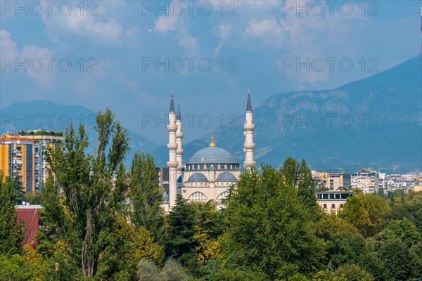 Tirana Pyramid in the center near Skanderbeg Square in Tirana. Albania. Congress Center