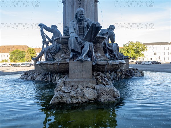 Matthias Gruenewald sculpture on the Frankoniabrunnen on the Ehrenhof side