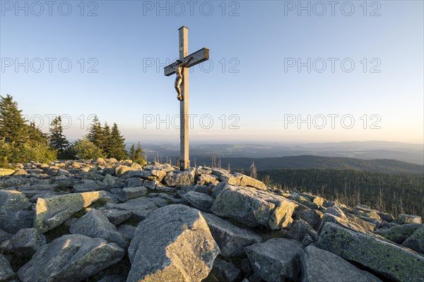 Sunset with view from the Lusen