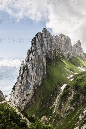 Steep mountains and clouds