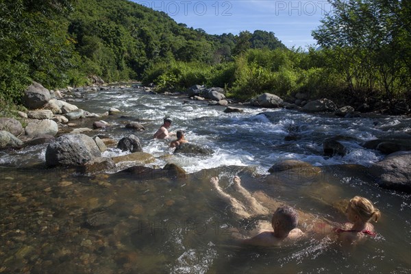 Bathing in white water