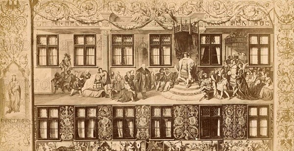 Fresco on a facade of the former home of Hans Jakob Fugger in Augsburg