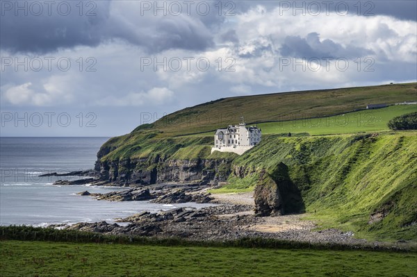 Dunbeath Castle on the North Sea coast