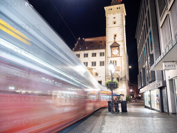 Tram passes Old Town Hall