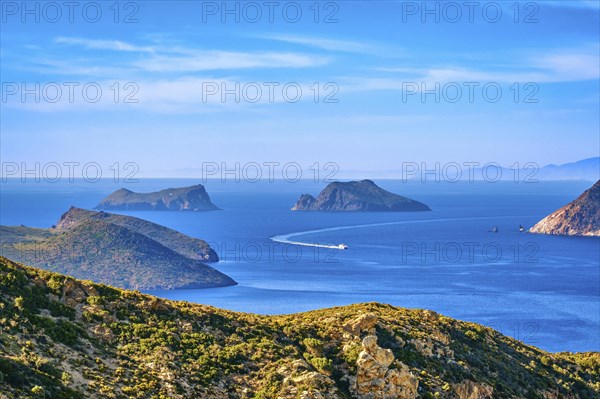 Beautiful landscape with several islets in bay