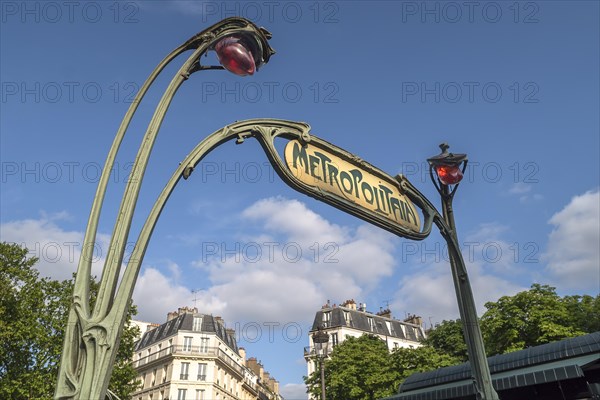 Art Nouveau entrance to the Metro