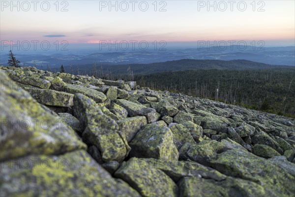 Sunset with view from the Lusen